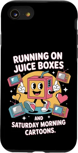 Vista 18 de Cajas de jugo y dibujos animados - Funda retro nostalgia para niños de los 90 para iPhone 16
