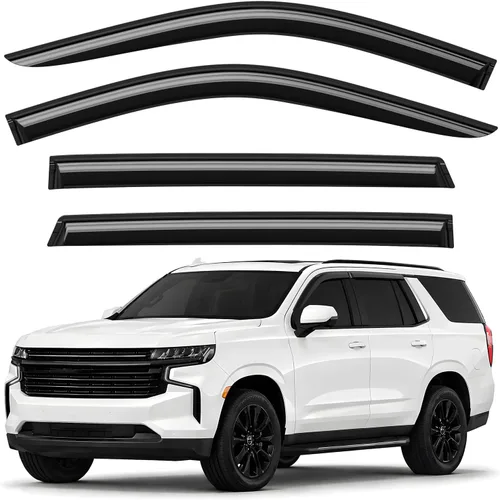 Vista 20 de Deflectores de ventana tintados ahumados con cinta adhesiva para ventana lateral, deflectores de lluvia compatibles con Toyota RAV4 2013-2018 - 4