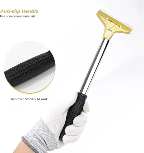 Vista 4 de EHDIS Rascador de parrilla plana para rascador de vidrio, cuchilla de metal de 4 pulgadas para limpiar la plancha y parrilla superior plana