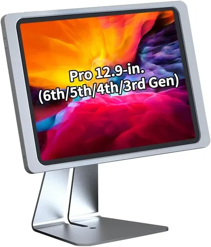 Vista 22 de Soporte magnético en el escritorio con funda de carga A6 para iPad mini (A17 Pro, A15 Bionic) de 8.3 pulgadas, forma clásica de L, base de metal