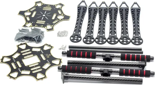 Vista 7 de Kit de marco Hexacopter S550 6-Axis Drone Flame con tren de aterrizaje de fibra de carbono
