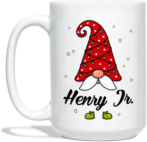 Vista 7 de Taza Personalizada Construcción De Muñeco De Nieve Con Nombre, Taza De Café De Navidad Muñeco De Nieve, Tazas De Árbol De Navidad Personalizadas