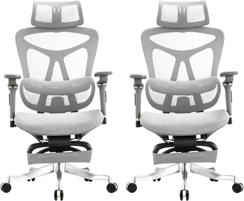 Vista 9 de Ergonomic Gaming Chair Adjustable Lumbar Support,High Back Desk Chair Breathable Mesh Seat, Reclining Computer Chair with Footrest for Home and