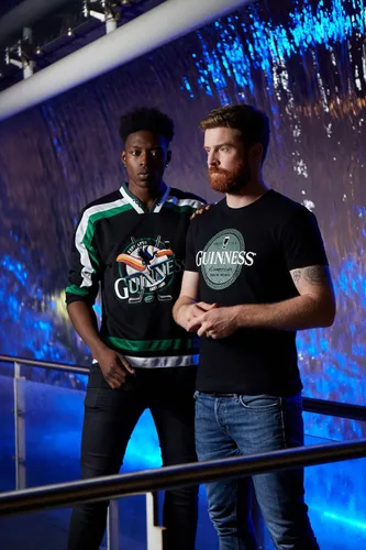 Vista 5 de Guinness Official Merchandise Guinness Hockey Jersey Embroidered Polyester Athletic Shirt Branded Hockey Jersey