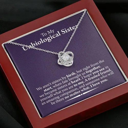 Vista 2 de Luminesco Necklace For My Sister - Regalo Para Mi Hermana, You're The Sister I Got To Choose Gifts, Being My Sister Is The Only Gift You Need
