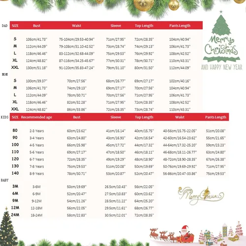 Vista 2 de Pijamas de Navidad a juego para la familia, pijamas clásicos de Navidad a cuadros rojos, divertidos pijamas lindos conjuntos de ropa de dormir