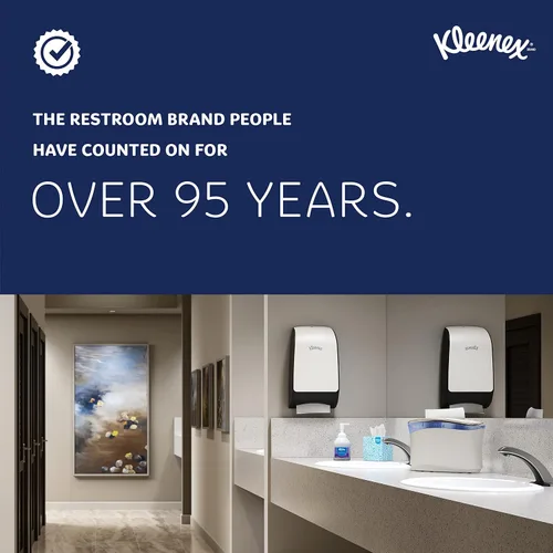 Vista 10 de Kleenex Toallas de Papel en Rollo Duro Profesionales, a Granel (54471), Enrollado Duro, Diseño Elevado, Bolsillos de Absorción Premium, Blanco