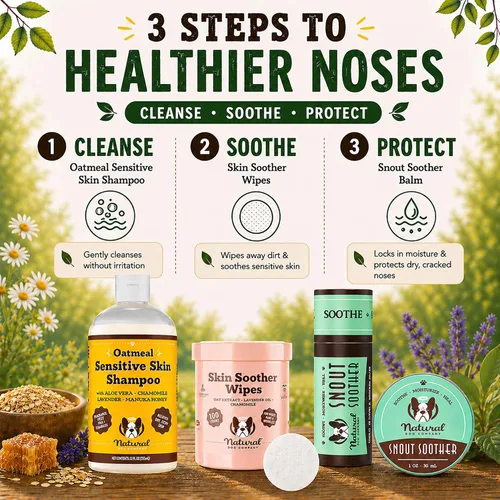 Vista 10 de Natural Dog Company Snout Soother Balm Tin 1 oz – Bálsamo para nariz de perro completamente natural para narices secas y agrietadas – Bálsamo