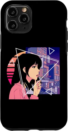 Vista 29 de Retro 80's Japanese Lofi Vaporwave Aesthetic Sad Anime Girl Case for iPhone 17