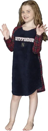 Vista 2 de Harry Potter Gryffindor - Camisón de felpa raglán para niñas color azul 78 Gryffindor