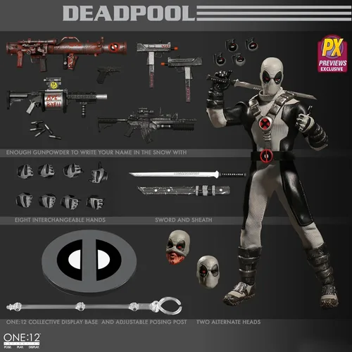 Vista 2 de Mezco Toys FEB178707 One: 12 Collective: Marvel X-Force Deadpool Figura