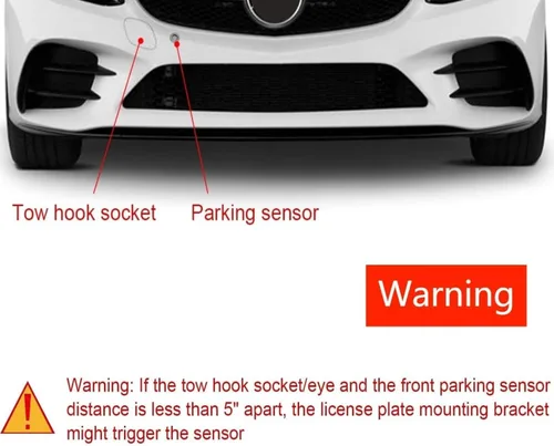 Vista 2 de x xotic tech 1 juego de soporte de montaje para placa de matrícula sin taladro, gancho de remolque delantero compatible con Mazda 3 y 6 2014-up