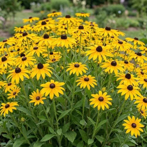 Vista 2 de 15,000 semillas de Susan de ojos negros (Rudbeckia hirta) semillas de flores silvestres para plantar, flores de jardín polinizadoras para jardín al