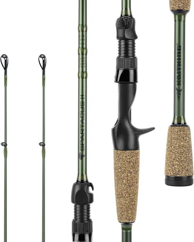 Vista 11 de KastKing Spartacus II Fishing Rods - IM6 Graphite Blanks Casting & Spinning Rods, 2-Piece Rods with Extra Tip Section, PTS Power Transition System