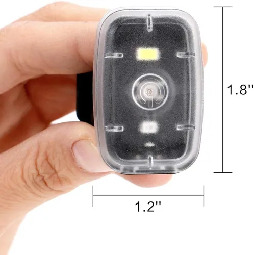Vista 9 de Luz LED de seguridad, luces estroboscópicas con clip para corredores, luz trasera de bicicleta con 5 modos de iluminación, accesorios de alta