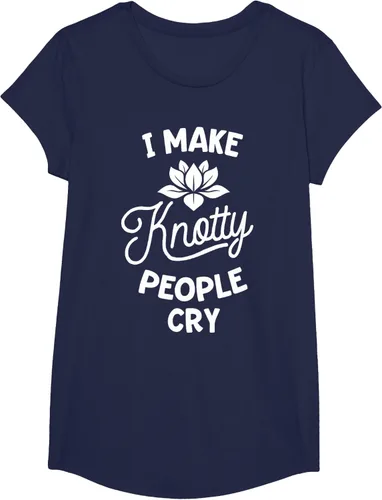 Vista 29 de Camiseta divertida de terapia de masaje I Make Knotty People Cry, Negro, S