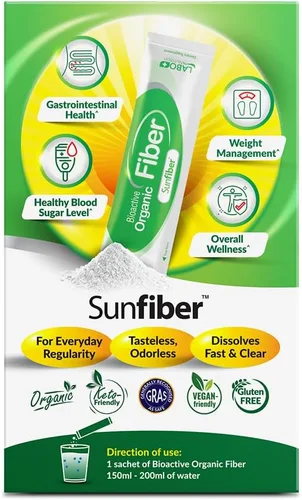 Vista 10 de LABO Nutrition Fibra Orgánica Bioactiva – Sunfiber PHGG Fibra Prebiótica Soluble para la Regularidad Digestiva y Salud Intestinal – Goma de Guar