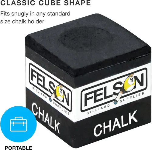 Vista 3 de Felson - Cubos de tiza para billar Accesorios de mesa de billar Tiza para taco de piscina y caja de almacenamiento