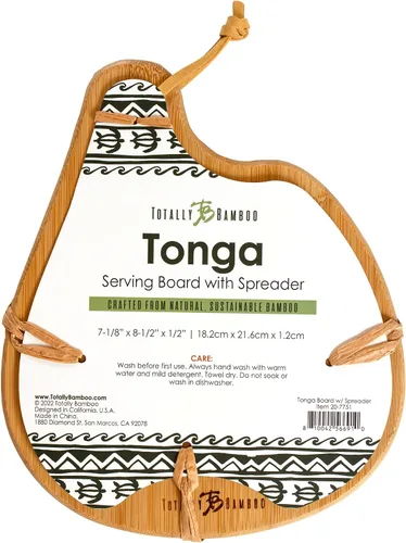 Vista 6 de Totally Bamboo Juego de tabla de servir y esparcidor Tonga, 7-1/2 "x 8-1/2