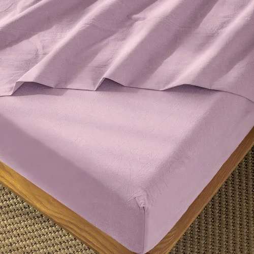 Vista 20 de MooMee Sábana bajera ajustable de solo 100% algodón lavado con textura parecida al lino, transpirable, duradera, suave, cómoda, bolsillo profundo