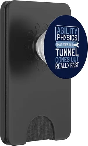 Vista 8 de Dog Agility Handler - Agility Physics - Tunnel Dog Agility PopSockets Adhesive PopGrip