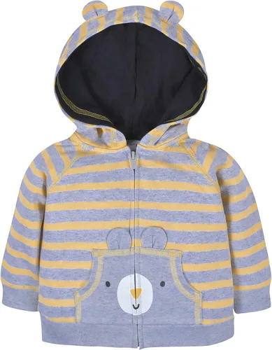 Vista 2 de Gerber Conjunto de ropa con capucha y joggers con cremallera para bebés niños pequeños