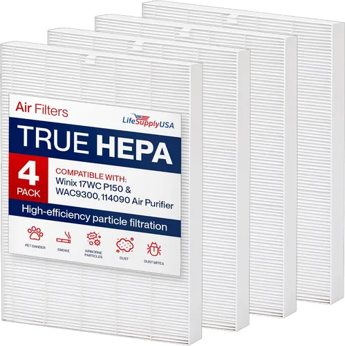 Vista 8 de Filtro de repuesto HEPA C545 compatible con purificador de aire Winix, HEPA + 2 filtros de carbono, reemplazo del purificador de aire C545