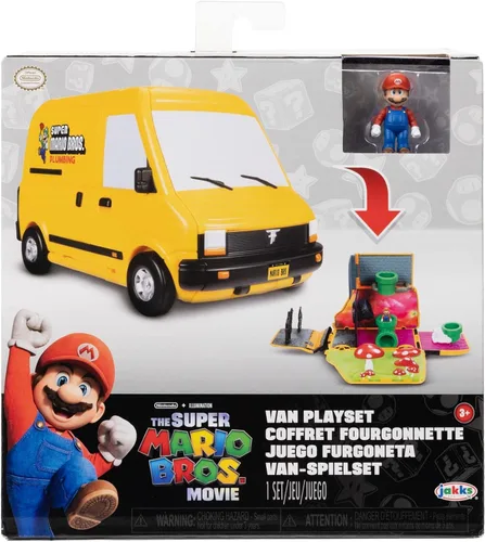 Vista 7 de LA PELÍCULA DE LOS SUPER MARIO BROS. – Set de Juego de Furgoneta con Figura Mini de Mario de 1.25” Mini juego de furgoneta
