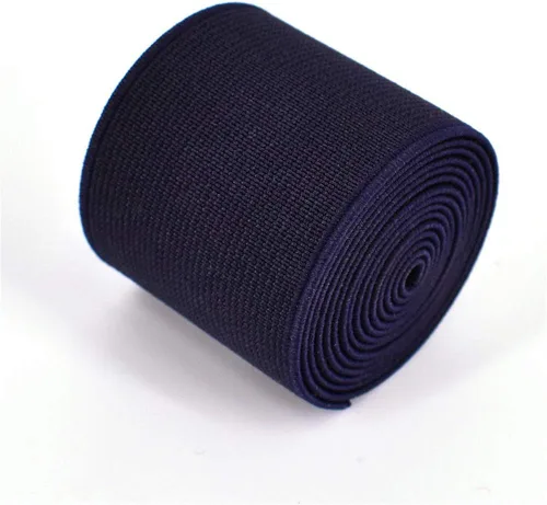 Vista 20 de 1 rollo de cordón elástico plano de 1.5 pulgadas de ancho por 3 yardas de banda elástica sarga de doble cara (#1 Blanco)