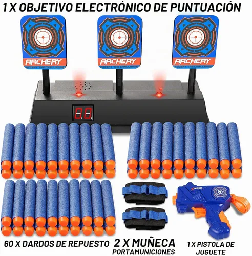 Vista 5 de KKONES - Objetivo de disparo digital con puntuación eléctrica y reinicio automático para pistolas Nerf