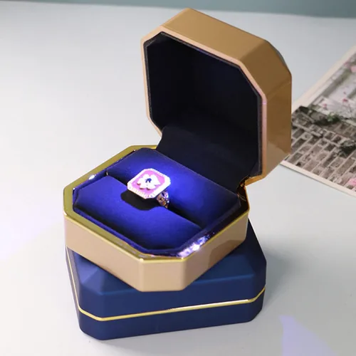 Vista 4 de AVESON - Estuche de joyas de lujo con luz LED