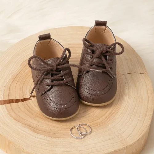 Vista 5 de Meckior Mocasines clásicos de piel sintética para bebés, niños y niñas, zapatos de vestir Oxford para primeros pasos, zapatos planos para cuna