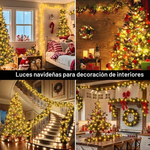 Vista 9 de echosari Guirnalda de 400 Luces LED de Navidad Conectables, Luces de Cadena Extra Largas de 66 Pies para Exteriores Conectables de Extremo a Extremo