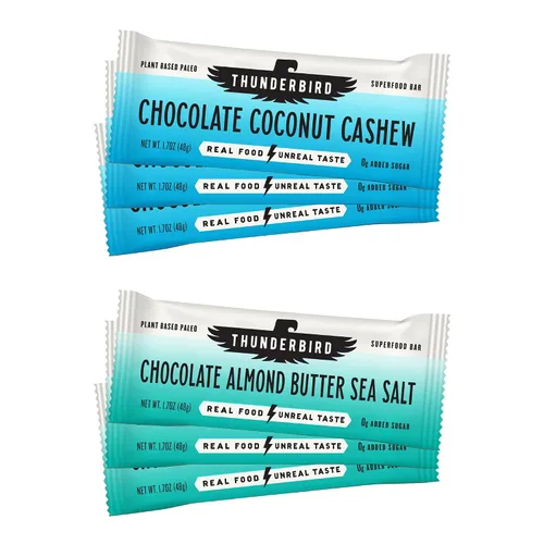 Vista 10 de Thunderbird Real Food Bars - Paquete variado de barras de bocadillos veganos paleo y sin gluten, 102 onzas