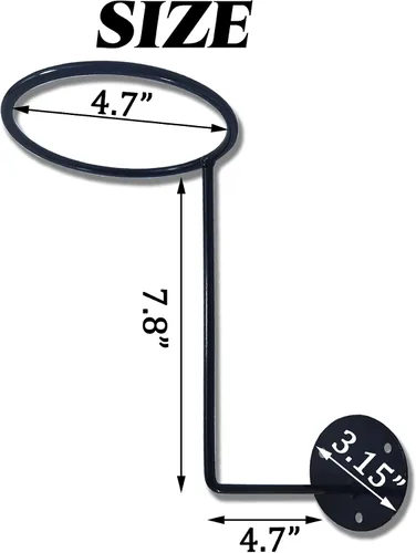 Vista 2 de TIHOOD 6 piezas Soporte para casco de motocicleta, colgador de casco de metal, soporte para casco montado en la pared, soporte para pelotas