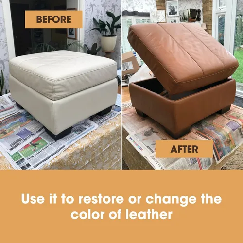 Vista 4 de Furniture Clinic Pintura y tinte para reparación de cuero, colorante autosellante para una reparación rápida y fácil del cuero, adecuado para sofás