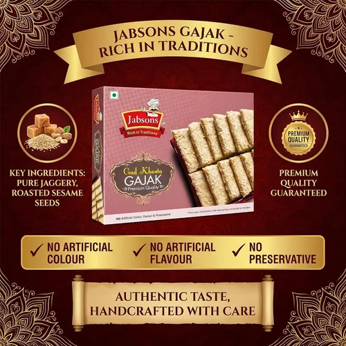 Vista 4 de Jabsons - Gud Khasta Gajak, 400 G (14.1 Oz)