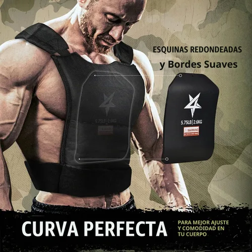 Vista 4 de Yes4All Weight Vest Plates for Running, Rucking & Strength Training Par de 6.06 lbs - Negro