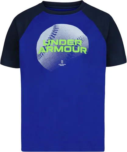 Vista 5 de Under Armour Camiseta de manga corta con gráfico de béisbol para niño Áspero atómico