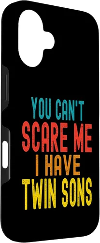 Vista 3 de Vintage You Can't Scare Me I Have Twin Sons Parent Parenting Case for iPhone 16