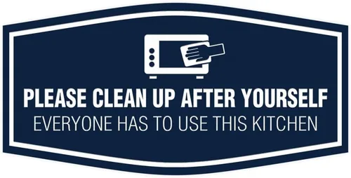 Vista 26 de Signs ByLITA Fancy Please Clean Up After Yourself Everyone Has To Use This Kitchen Sign (Negro) - Pequeño