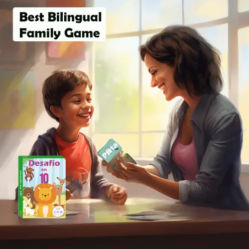 Vista 4 de 1step2dream Juegos de cartas de adivinanzas de animales españoles para niños Divertidas actividades educativas familiares Relleno de calcetines