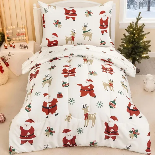 Vista 15 de david's kids Juego de ropa de cama de 4 piezas para niños pequeños - Juego de ropa de cama suave y transpirable para niñas, incluye edredón Mariposa