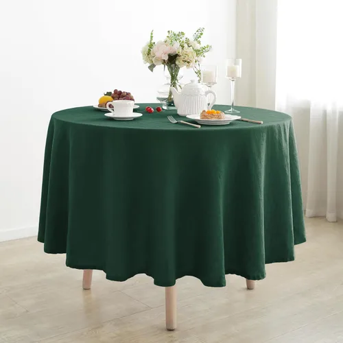 Vista 36 de Linen World - Mantel de lino de otoño de 90 x 60 pulgadas, mantel rectangular lavable de lino francés para comedor, al aire libre, bodas