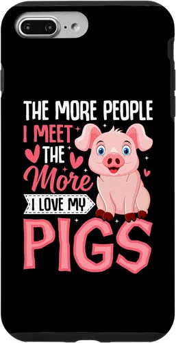 Vista 9 de iPhone 15 The More People I Meet the More I Love My Pigs Animal Lover Case