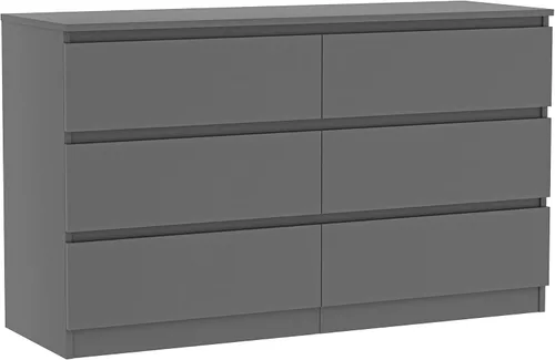 Vista 10 de Vibe & Dine Cómoda Doble de 8 Cajones, Cómoda Moderna con Almacenamiento Amplio para Closet, Dormitorio, Sala de Estar, Negro
