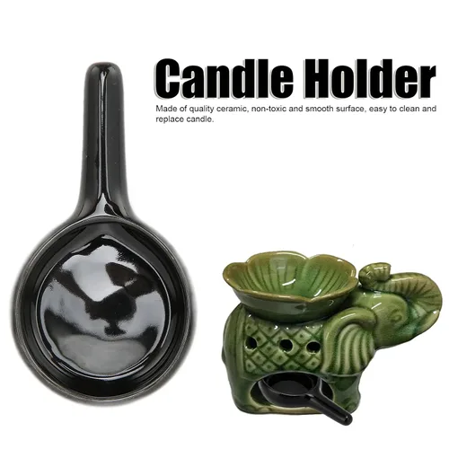 Vista 6 de Tealight - Cuchara de vela de repuesto para aceite esencial, difusor de aromaterapia, incienso de fragancia (negro)