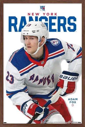 Vista 16 de Trends International NHL New York Rangers - Póster de pared de la serie 23 de Adam Fox, 22.4 pulgadas de largo x 14.7 pulgadas, versión enmarcada