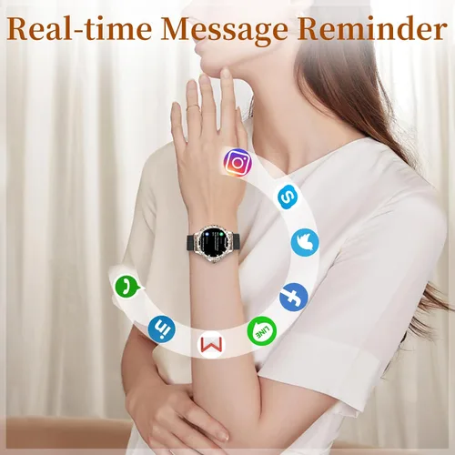 Vista 3 de Smart Watches for Women (Answer/Make Calls), 1.3” Fitness Tracker Watch with Heart Rate/Blood Pressure/SpO2/Sleep Monitor, IP68 Waterproof Smart