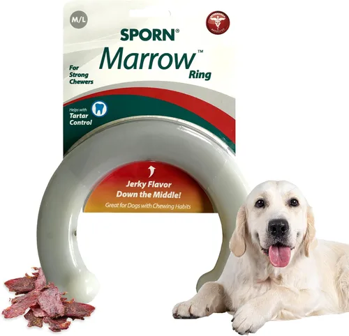 Vista 9 de Sporn Yuppie - Juguete dental para cachorros, masticable de médula, pequeño, blanco, (33810)